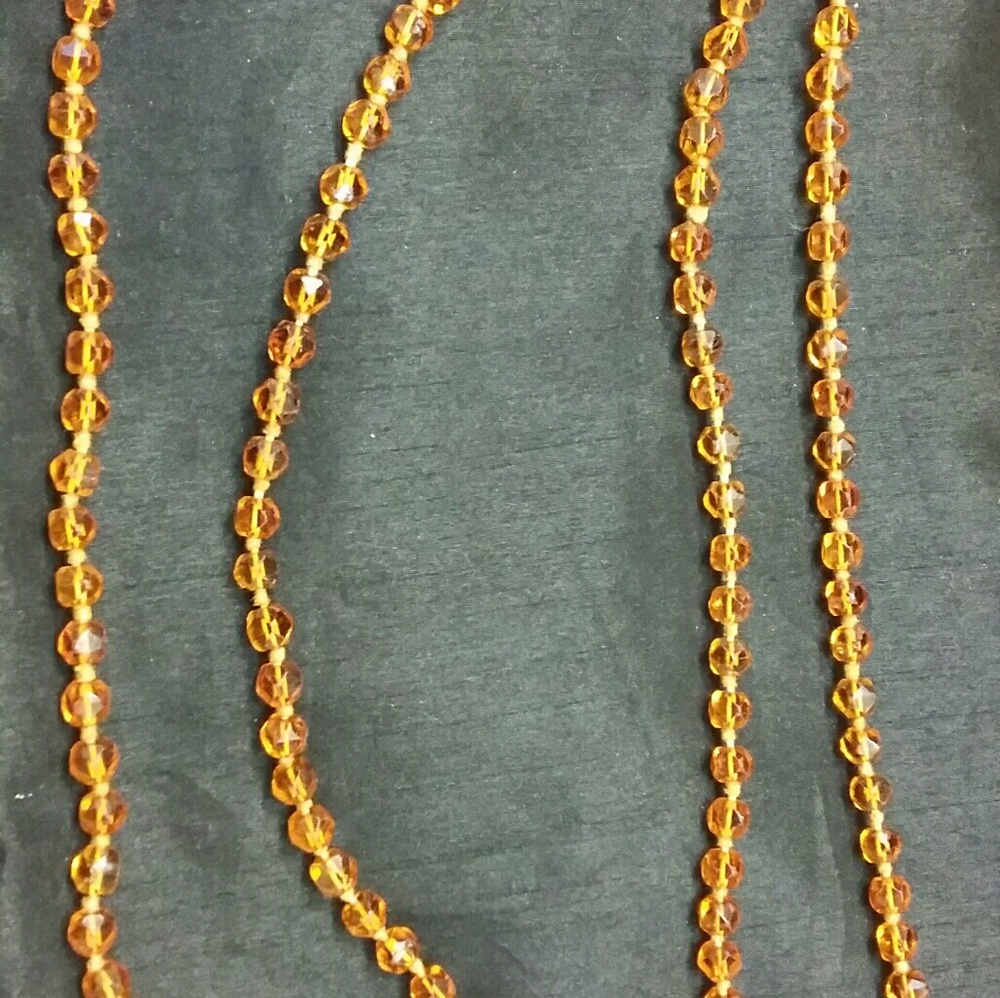 Vintage orange beaded necklace